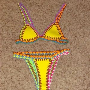 Colorful & Hand-stitched reversible bikini